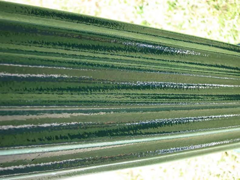 Close-up of the surface of the light pole