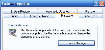 To check that the device has correctly installed go to CONTROL PANEL -> PERFORMANCE AND MAINTENANCE