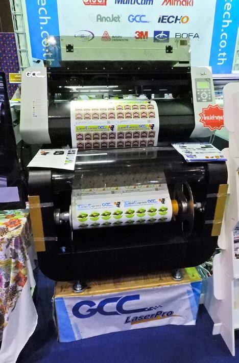 Brands (International) of (wide-format) Print & Cut GCC Gerber Mimaki Roland Mutoh I include Mutoh in the list because at trade shows their printers are often printing labels, decals or stickers.