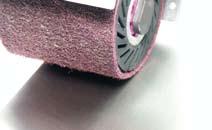 Intermediate grinding POLY-PTX expansion roller with POLY- PTX SC fleece sleeve grit medium for smoothing the rough surface. 3.
