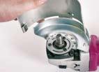 Simply bolting on the Eco Adapter also allows the use of 50 mm POLY-PTX Eco grinding