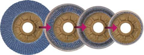 All flap discs with hemp fibre high tech compound backing plates have been tested by the MPA (Material Testing Department in Hanover) and are approved under DIN EN 13743 for