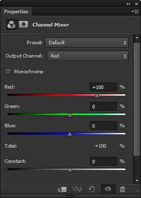Adobe Photoshop Using the Channel Mixer You can use the Channel Mixer command to increase or decrease the color values in the red, green, or blue channels.