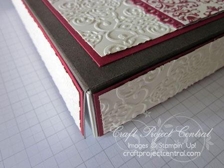 1 2 Cut two 6-5/8 x 1-1/8 pieces of Cherry Cobbler card stock.
