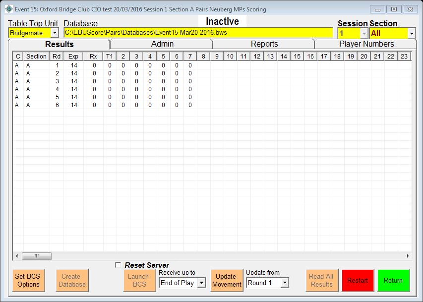 Then hit return, go back to the Movement screen and reselect a movement. Tick the Retain Results (if possible) box.