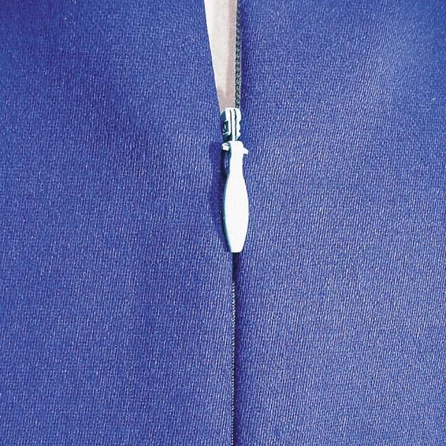 An invisible zipper is a zipper that is installed in the seam of two pieces of fabric in such a way