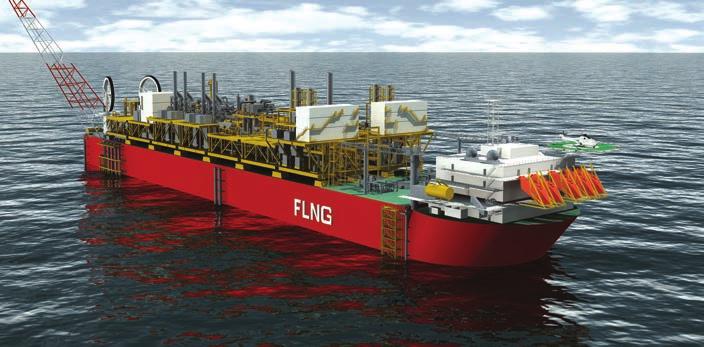 Monohulls Keypoints ` TechnipFMC is a leader in FLNG ` Combination of onshore and offshore technologies ` Suitable for remote gas field developments Floating liquefied natural gas FLNG is a