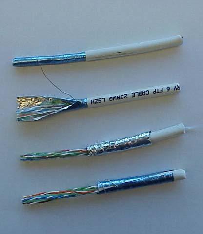 4. CABLE PREPARATION Cable type PREPARATION Steps 70-90 0 Metal. Strip cable jacket back 70-90. Cut foil partially leaving at 0 mm and fold metal foil back over from the 0 F/UTP 3 4 3.