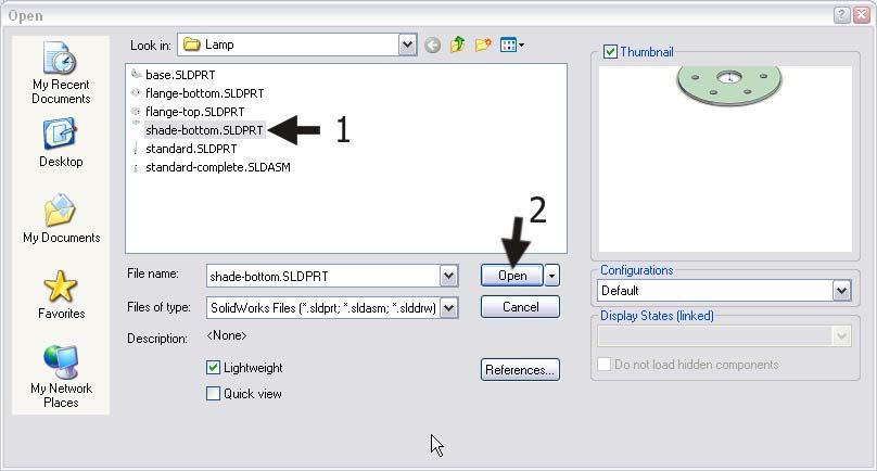 Tip! What does the option Save as copy mean? The file flange-top is used in the assembly that we previously.
