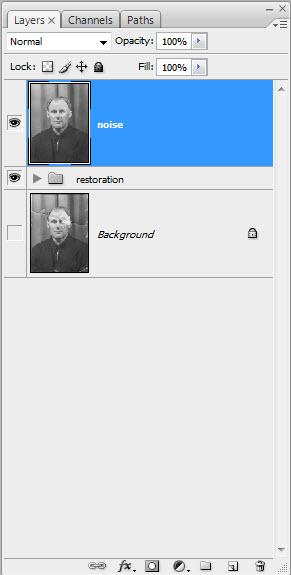 Bonus Tip: If you hold the Alt key down while clicking on the eye in front of the background image, you turn this layer