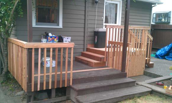 Historic Home ~ Seattle, Washington Porch Work Back porch had