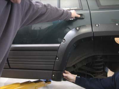 96 For edge trim application on rocker panel piece, follow steps as listed at the beginning of