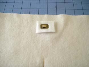 Take the 2 X 2 heavy weight interfacing and cut it in half.