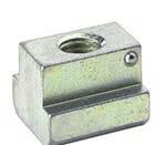 Slot stone -N/S- (similar to DIN 508) Same geometry and function as slot stone -N- A spring clip prevents the slot stone from slipping For easier attachment mounting Material: Galvanised steel