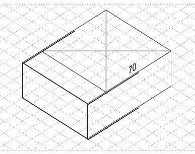Step 2: Draw a box whose diagonals meet at the center of