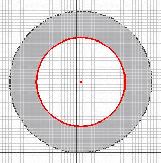 Figure 1C-1K: Projecting the Center Point and the circular edge. Figure 1C-1L: Offset lines.