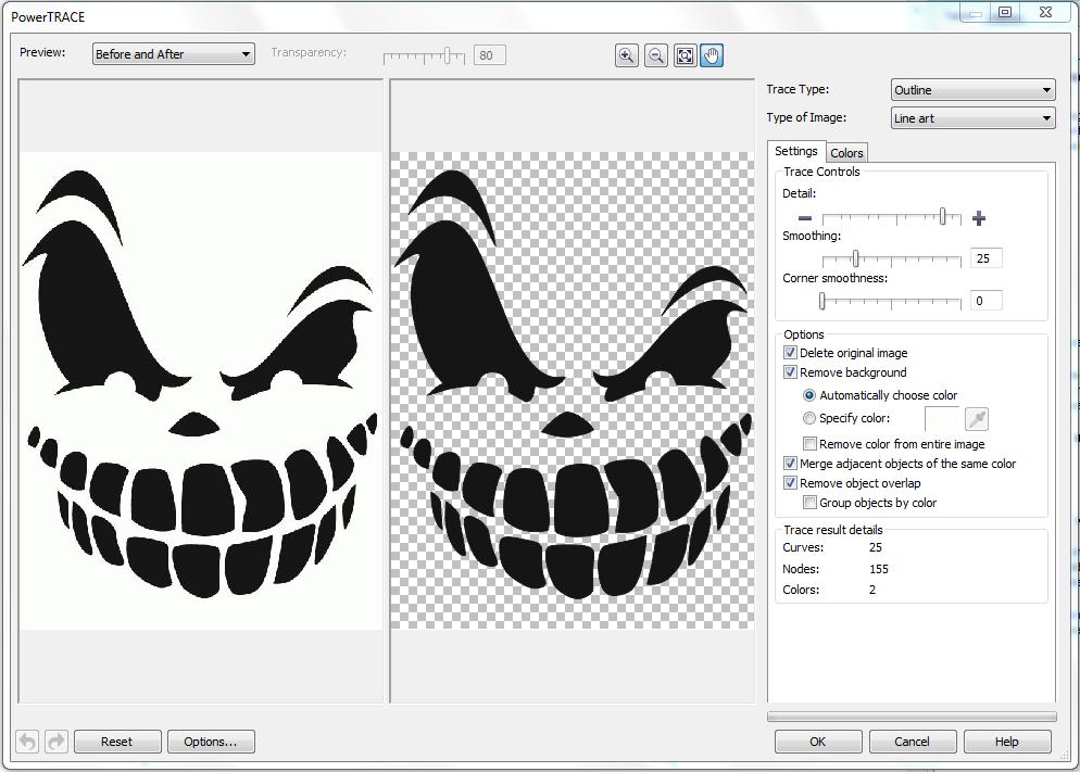 CorelDRAW will now perform a trace of your image, leaving only the image without a background.