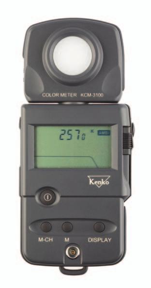 KCM-3100 COLOR METER Names of parts 1. Receptor diffuser 270 degree swivel with buit-in white flat diffuser 1 2. LCD Data display 3. Power Button 8 4.
