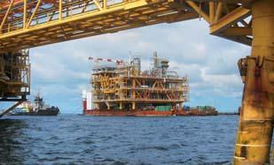 STRUCTURES: TPG 500 JACKETS Technip has designed the 3 largest self-installing TPG 500 production jack-up platforms in the world with topsides weights of 17,000 tonnes (Harding), 30,000 tonnes