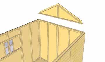 30. Lift up a completed gable section and