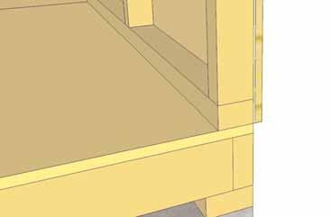 Note, some Bottom Wall Plates may already attached to some Solid Walls. 15. Starting at Rear Corner, position a Solid Wall Panel on top of plywood floor.