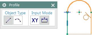 Click to end the line segment. Let your cursor remain at the end point, and again click and hold the left mouse button.
