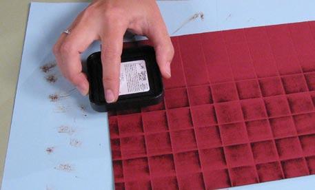 Score the cardstock at 1" intervals across the entire page making a checkerboard pattern.