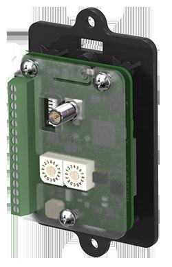 Configurable Gateway radio module with discrete inputs, discrete outputs, and DIP switches that automatically map inputs from up to four Nodes or two Wireless Q45 Sensors to the Gateway's outputs For