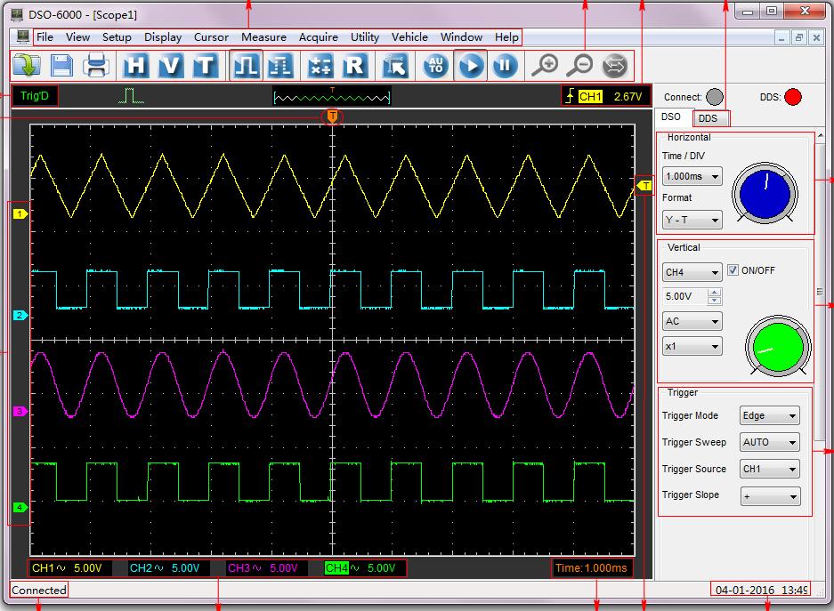 The performance of this model could even better than the performance of benchtop oscilloscope.