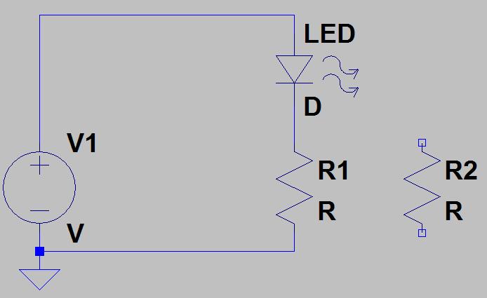 Laboratory Procedure / Summary Sheet Names: 1. Build the simple LED indicator circuit shown below (without the 2nd resistor). See Section 3.3.3 in textbook to identify the LED polarity.