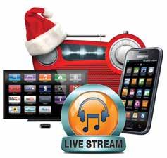 HOW TO LISTEN TO RADIO CHRISTMAS LISTEN ONLINE Just click the LISTEN LIVE button on the Radio Christmas website to hear the live programmes from our Amersham studios.