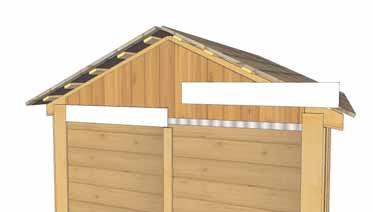 (2 per side). Position over gable and wall seam.
