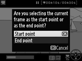 4 Select Choose start/end point. Highlight Choose start/end point and press 2.