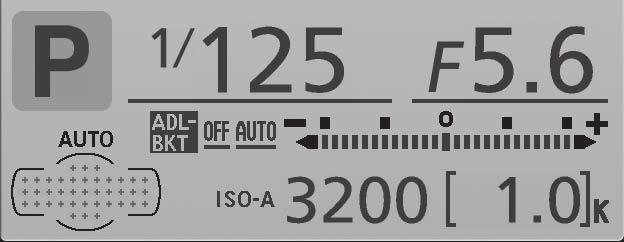.. 208 7 Release mode...29 8 Beep indicator... 161 9 Battery indicator...20 10 Help icon...11, 228 11 Bracketing indicator...83 12 Shooting mode i auto/ j auto (flash off)...21 Scene modes.