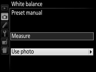 Copying White Balance from a Photograph Follow the steps below to copy a value for white balance from a photograph on the memory card.