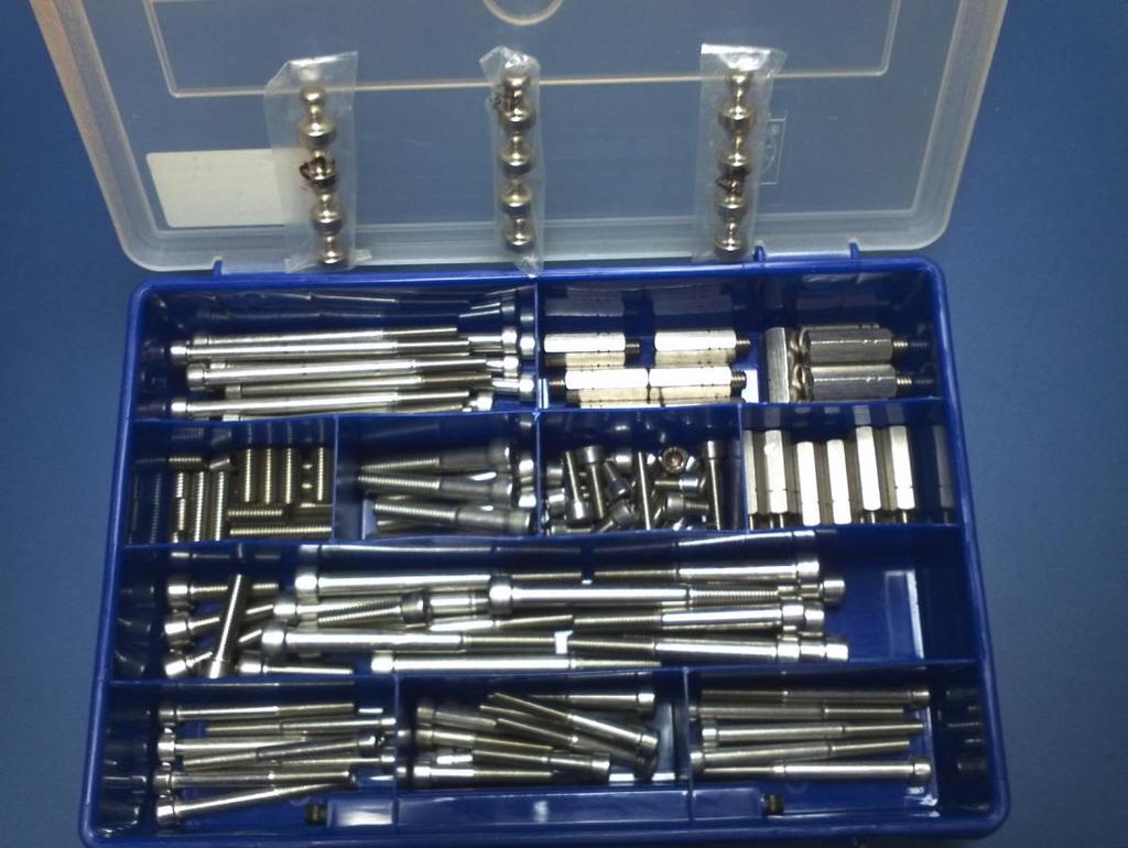 Clamping Accessories Set WIRE EDM rustproof 6 pieces Screws M6 x 12 rustproof 6 pieces Screws M6 x 20 rustproof 6 pieces Screws M6 x 30 rustproof 6 pieces Screws M6 x 40 rustproof 6 pieces Screws M6