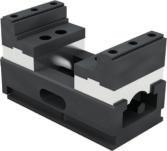 Reamed and tapped holes for fixing clamping pins for zero point clamping systems are integrated into each centric vice.