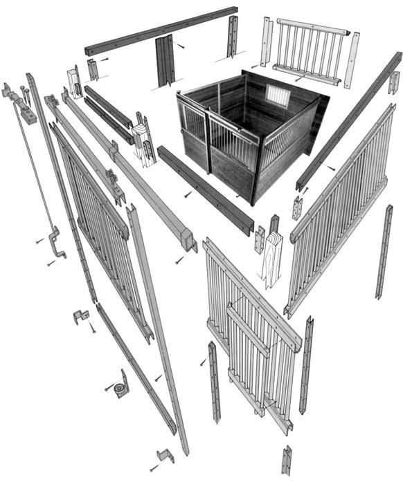 PRE-ENGINEERED HORSE STALL SYSTEMS 4884 HSD