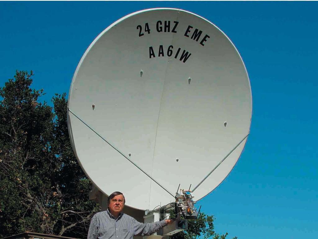 AA6IW Lars became the fourth station to complete a 24 GHz EME QSO and is using a Prodelin 2.