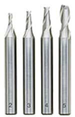 9 Milling cutter set (2-5mm) All cutters with 6mm shaft. Cutters of Ø 2-3 - 4 and 5mm.