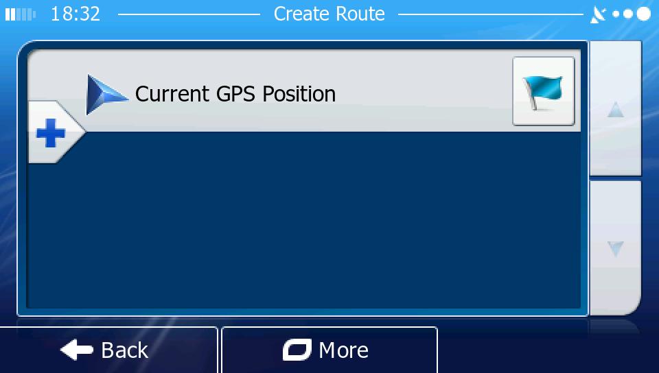 Setting a New Starting Position for the Route For normal navigation, all routes are planned from the current position.