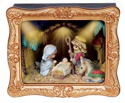 Nativity Favorites Lights up and plays the tune Silent Night LED Heirloom