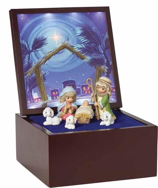 Holy Night Nativity LED Deluxe Musical Shadow Box Tune: O Holy Night 3 AAA
