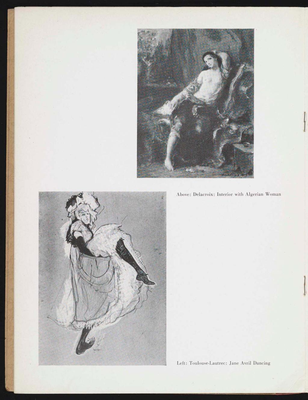 Above: Delacroix: Interior with Algerian