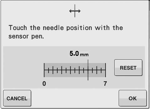 USING SENSOR FUNCTIONS WITH SEWING STITCH Specifying the Needle Drop Position With the Sensor Pen Turn on the mchine. Press.