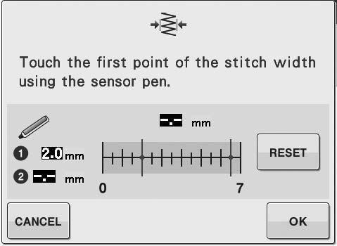 If is not ville, the stitching width cnnot e specified with the selected stitch pttern. Select different stitch pttern. c Select stitch pttern.