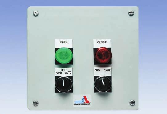 Series 92/94 Local Remote Stations Visual light indication Weatherproof enclosure constructed of fiberglass polyester Captive cover screws Two position selector switch (open and close) Three position