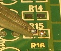 If you are interested in electronics and want to make your own, surface mount components cannot be avoided. Start with putting a small amount of solder on one of the connections.