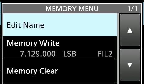 You can also display the MEMORY screen by touching this key. 0. Touch [].