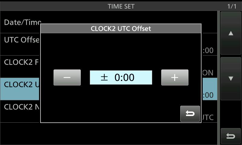 9 CLOCK AND TIMERS Setting the date and time (Continued) D Setting the CLOCK UTC offset D Editing the CLOCK name Set the time offset for CLOCK the same as for the current time.